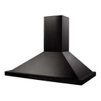 ZLINE 42 in. Wall Mount Range Hood Black Stainless Steel Convertible Vent 400 CFM (BSKBN-42)
