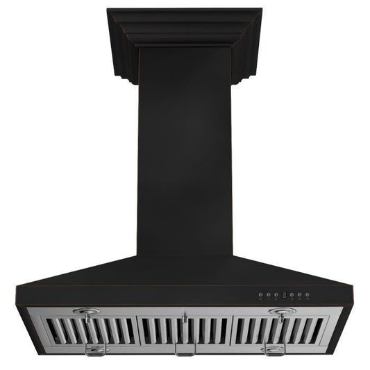 ZLINE 36 in. Island Range Hood Oil-Rubbed Bronze Designer Series 700 CFM (8KL3iB-36)