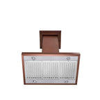 ZLINE 36 in Island Range Hood Copper Finish 4-Speed Fan LED Lighting 400 CFM (8KL3iC-36)