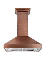 ZLINE 36 in. Wall Mount Range Hood with Crown Molding, Copper Finish (8667C-36)