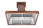 ZLINE 48 Inch Wall Mount Range Hood Copper Finish with Crown Molding (8667C-48)