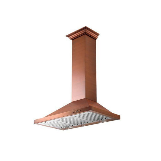 ZLINE 42 in Wall Mount Range Hood Copper Finish 700 CFM (8KBC-42)