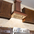 ZLINE 48 Inch Wall Mount Range Hood Copper Finish with Crown Molding (8667C-48)