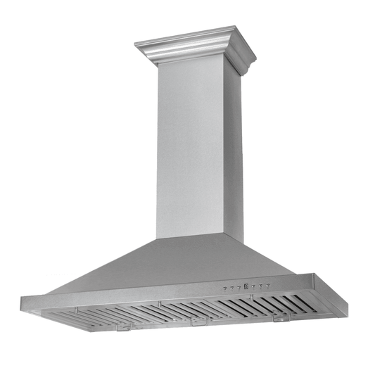 ZLINE 48 Inch Wall Mount Range Hood Convertible Vent Satin Stainless Steel Designer Series (8KBS-48)