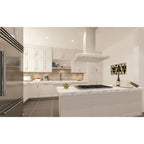 ZLINE 36 in. Island Range Hood Wooden White Designer Series with Crown Molding (KBiTT-36)