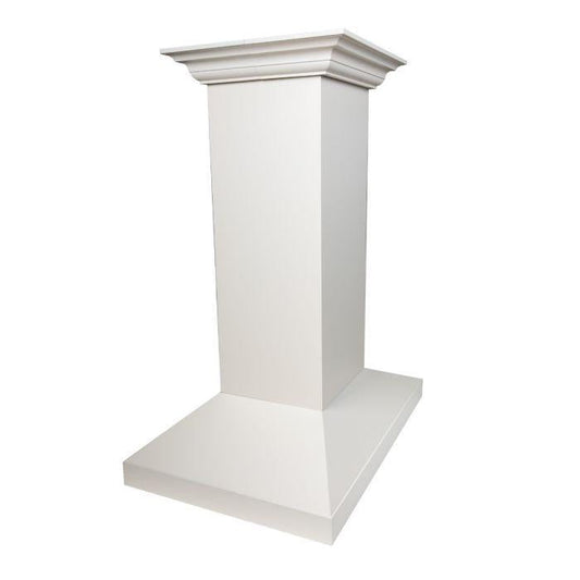 ZLINE 36 in. Island Range Hood Wooden White Designer Series with Crown Molding (KBiTT-36)