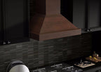 ZLINE 36 in. Wall Mount Range Hood Wooden Walnut Finish 400 CFM Designer Kitchen Ventilation (KBRR-36)
