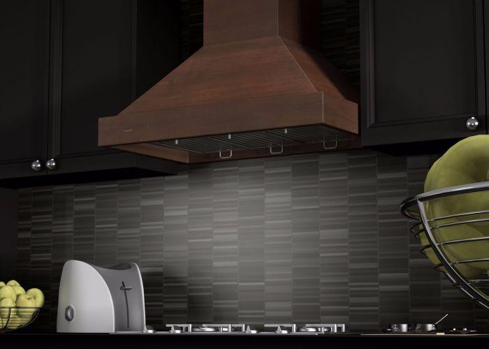 ZLINE 30 in Wall Mount Range Hood Wooden Walnut Finish Designer Kitchen Vent Hood (KBRR-30)