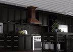 ZLINE 30 in Wall Mount Range Hood Wooden Walnut Finish Designer Kitchen Vent Hood (KBRR-30)