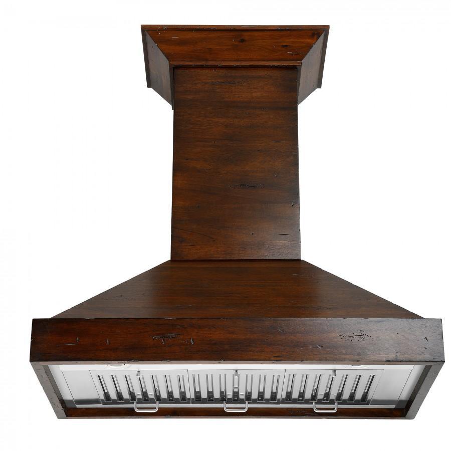 ZLINE 48 in. Wall Mount Range Hood Wooden Walnut Designer Series (KBRR-48)
