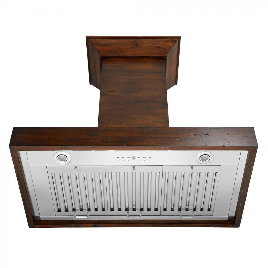 ZLINE 48 in. Wall Mount Range Hood Wooden Walnut Designer Series (KBRR-48)
