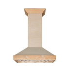 ZLINE 48 in. Wall Mount Range Hood Wooden Unfinished Finish High-Performance Ventilation (KBUF-48)
