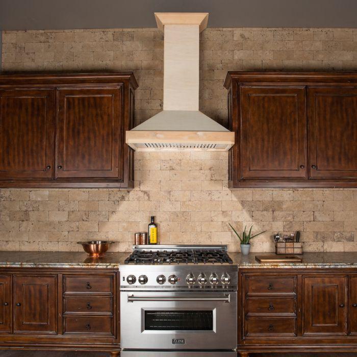 ZLINE 30 Inch Wall Mount Range Hood Unfinished Wood Design (KBUF-30)