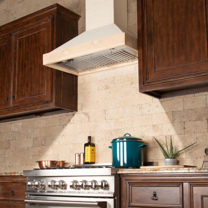ZLINE 30 Inch Wall Mount Range Hood Unfinished Wood Design (KBUF-30)