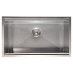 ZLINE 30" Garmisch Undermount Single Bowl Satin Stainless Steel Kitchen Sink with Bottom Grid and Accessories, SLS-30S