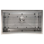 ZLINE 30" Garmisch Undermount Single Bowl Satin Stainless Steel Kitchen Sink with Bottom Grid and Accessories, SLS-30S