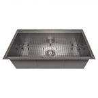 ZLINE 33" Garmisch Undermount Single Bowl Kitchen Sink with Bottom Grid and Accessories, SLS-33S