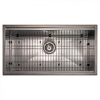 ZLINE 33" Garmisch Undermount Single Bowl Kitchen Sink with Bottom Grid and Accessories, SLS-33S