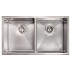 ZLINE 33" Anton Undermount Double Bowl Satin Stainless Steel Kitchen Sink with Bottom Grid, SR50D-33S
