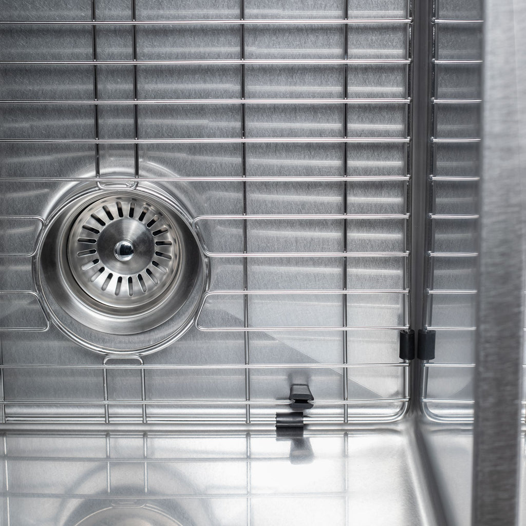 ZLINE 36" Anton Undermount Double Bowl Satin Stainless Steel Kitchen Sink with Bottom Grid, SR50D-36S