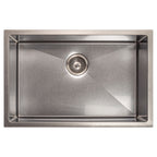 ZLINE 27" Meribel Undermount Single Bowl Satin Stainless Steel Kitchen Sink with Bottom Grid, SRS-27S