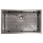 ZLINE 30" Meribel Undermount Single Bowl Satin Stainless Steel Kitchen Sink with Bottom Grid, SRS-30S