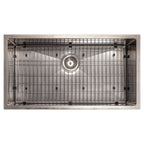 ZLINE 33" Meribel Undermount Single Bowl Satin Stainless Steel Kitchen Sink with Bottom Grid, SRS-33S
