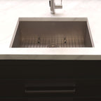 ZLINE 33" Meribel Undermount Single Bowl Satin Stainless Steel Kitchen Sink with Bottom Grid, SRS-33S