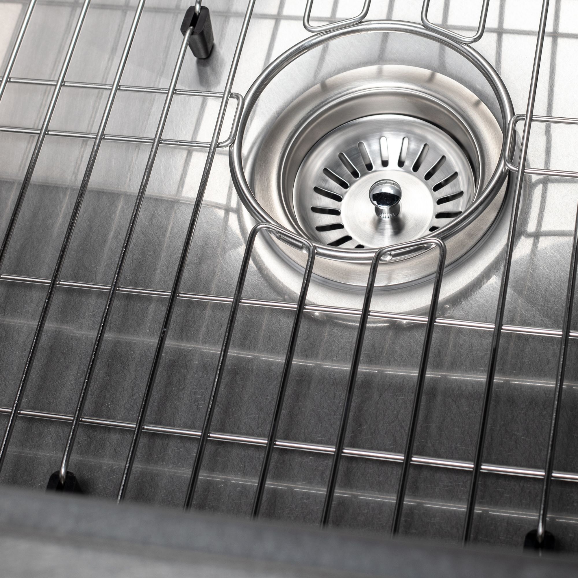 ZLINE 36" Meribel Undermount Single Bowl Satin Stainless Steel Kitchen Sink with Bottom Grid, SRS-36S