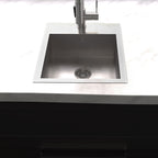 ZLINE 15" Donner Topmount Single Bowl Satin Stainless Steel Bar Kitchen Sink, STS-15S