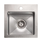 ZLINE 15" Donner Topmount Single Bowl Satin Stainless Steel Bar Kitchen Sink, STS-15S