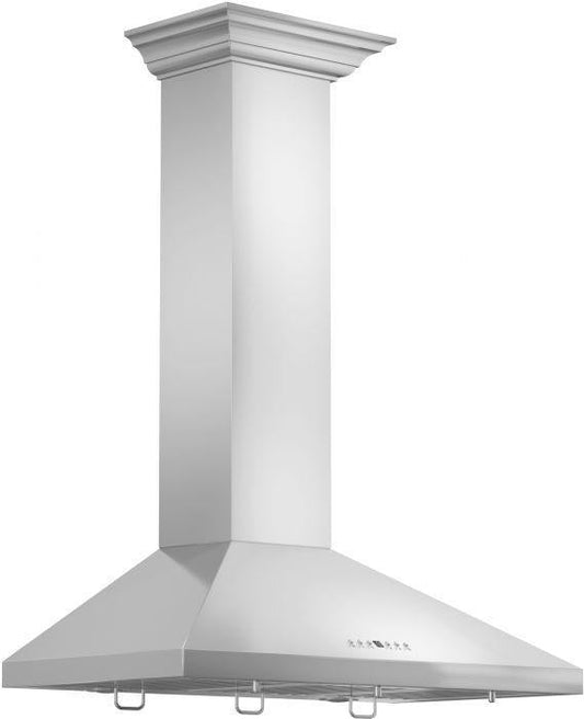 ZLINE 42 in Wall Mount Range Hood Convertible Vent Stainless Steel Crown Molding 700 CFM (KL2CRN-42)