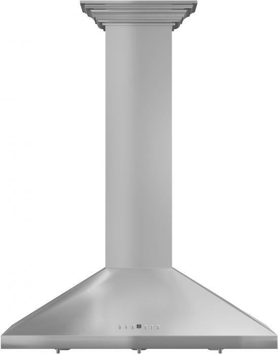 ZLINE 42 in Wall Mount Range Hood Convertible Vent Stainless Steel Crown Molding 700 CFM (KL2CRN-42)