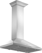 ZLINE 42 in Wall Mount Range Hood Convertible Vent Stainless Steel Crown Molding 700 CFM (KL2CRN-42)