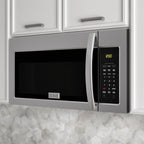ZLINE 30" 1.5 cu. ft. Over the Range Microwave in Stainless Steel with Modern Handle And Set of 2 Charcoal Filters, MWO-OTRCF-30