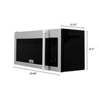 ZLINE 30" 1.5 cu. ft. Over The Range Microwave Oven in Stainless Steel with Set of 2 Charcoal Filters, MWO-OTRCFH-30