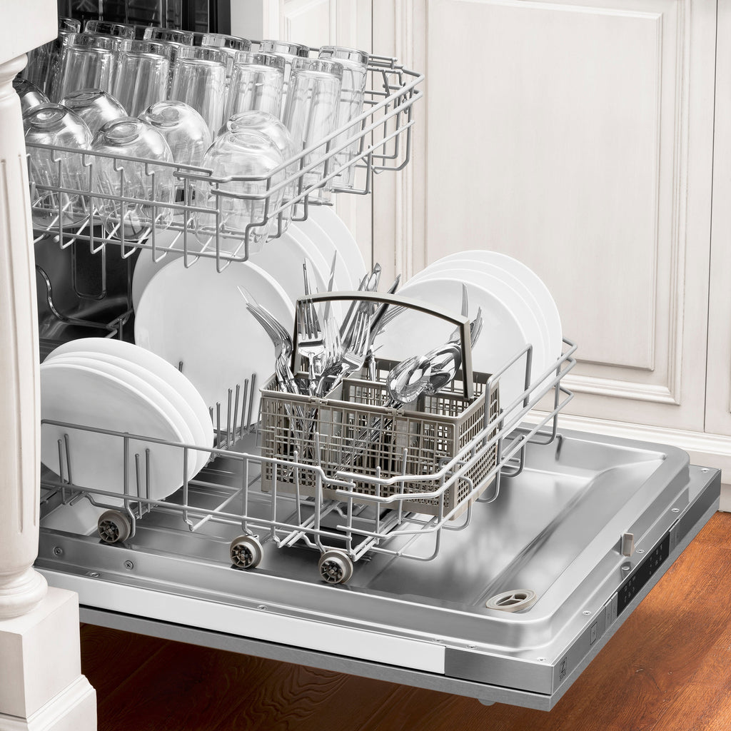 ZLINE 18 in. Top Control Dishwasher in Satin Stainless Steel with Stainless Steel Tub, DW-SN-18