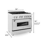 ZLINE 48 in. Legacy Dual Fuel Range with 7 Gas Burners, Griddle, and Double Electric Ovens, 6.0 cu. ft., Satin Stainless Steel (RAS-SN-GR-48)