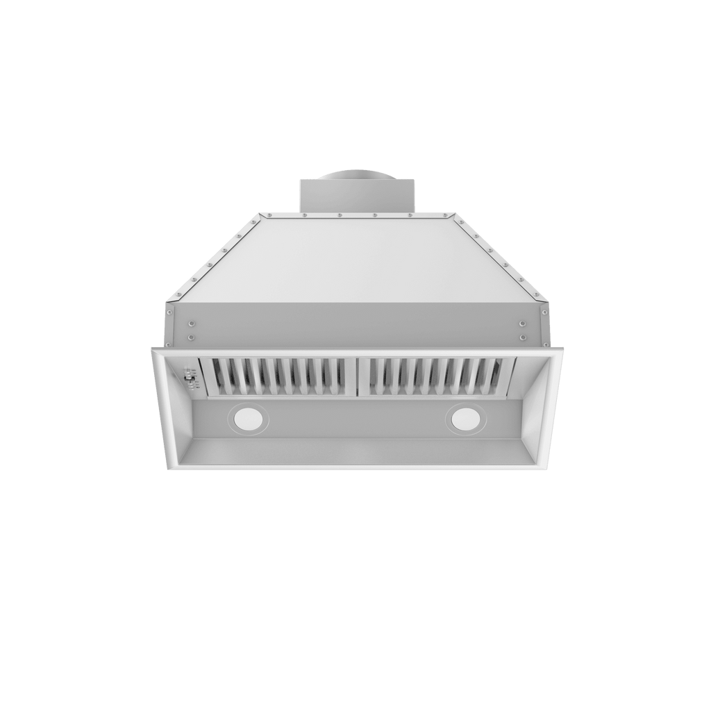 ZLINE 34 in. Outdoor Wall Mount Range Hood Insert 18 in. Depth Stainless Steel 700 CFM (698-304-34)