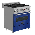 ZLINE 30-Inch Legacy Dual Fuel Range, 4 Burners, 4.0 cu. ft. Electric Convection, Model RAS-BG-30