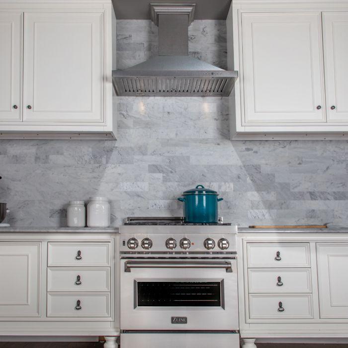 ZLINE Appliance Package - 30" Professional Double Wall Oven, 36" Rangetop, Range Hood In Satin Stainless Steel, 3KP-RTSRH36-AWD