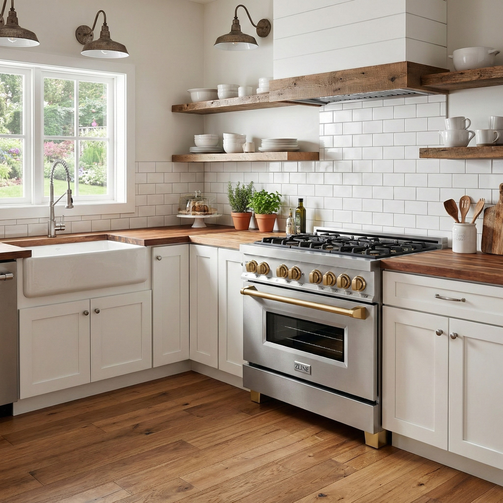 ZLINE Autograph Edition 36-inch Dual Fuel Range, 4.6 cu ft Oven, Stainless Steel with Gold Accents (Model RAZ-36-G)