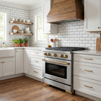 ZLINE Autograph Edition 30 in. Paramount Dual Fuel Range, 4 Burners, 4.2 cu. ft. Electric Convection Oven, Stainless Steel with Champagne Bronze Accents (SDRZ-30-CB)