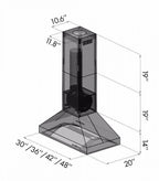 ZLINE 48 in. Island Range Hood Stainless Steel 700 CFM (597i-48)