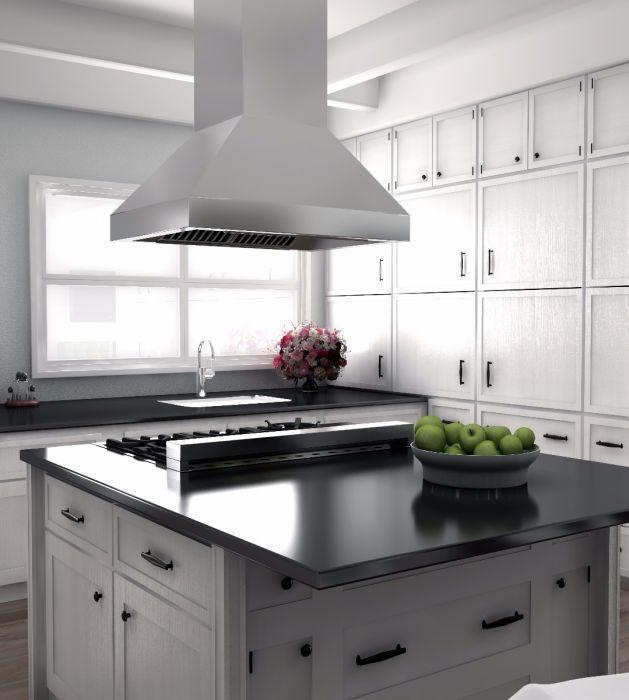 ZLINE 30-Inch Island Range Hood Stainless Steel 4-Speed Ventilation (597i-30)