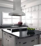 ZLINE 48 in. Island Mount Range Hood Outdoor Approved Stainless Steel Ducted 697i-304-48