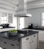 ZLINE 48 in. Island Mount Range Hood Outdoor Approved Stainless Steel Ducted 697i-304-48