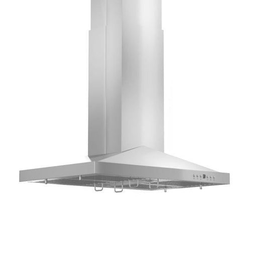 ZLINE 36-Inch Island Range Hood Stainless Steel 4-Speed Fan LED Lighting (GL1i-36)
