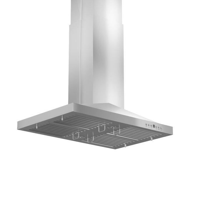 ZLINE 30 in. Island Range Hood Stainless Steel 400 CFM LED Lighting (GL1i-30)