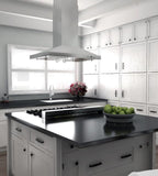 ZLINE 42 in. Island Range Hood Remote Dual Blower Stainless Steel 700 CFM (GL2i-RD-42)